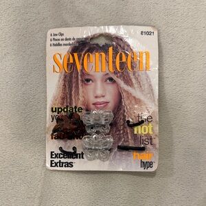 1990s Vintage Seventeen Magazine Butterfly Jaw Clips Set- Rare Find- Set of 3